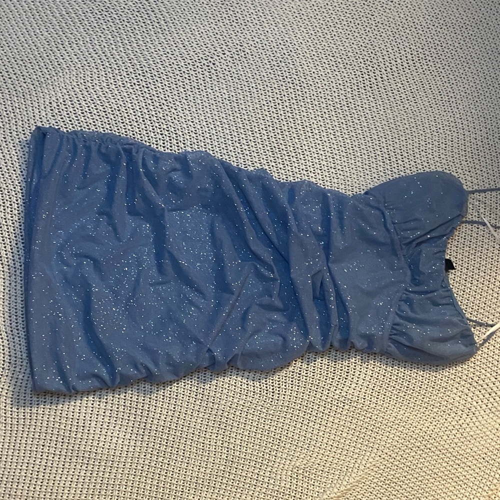 Windsor Shimmering Blue Mesh Dress